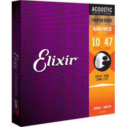 Cordes Pour Guitare Acoustique ELIXIR 16002 Extra Light PH 10-47 - Macca Music