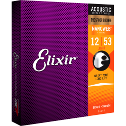 Cordes Pour Guitare Acoustique ELIXIR 16052 Light PH 12-53 - Macca Music