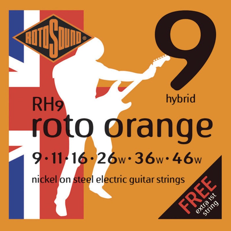 Cordes pour Guitare Electrique ROTOSOUND Orange 9-46 - Macca Music