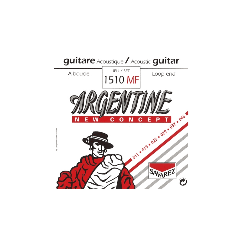 Cordes Pour Guitare Jazz A Boucle ARGENTINE 1510MF - Macca Music