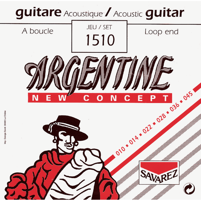Cordes Pour Guitare Jazz A Boucle ARGENTINE 1510 - Macca Music