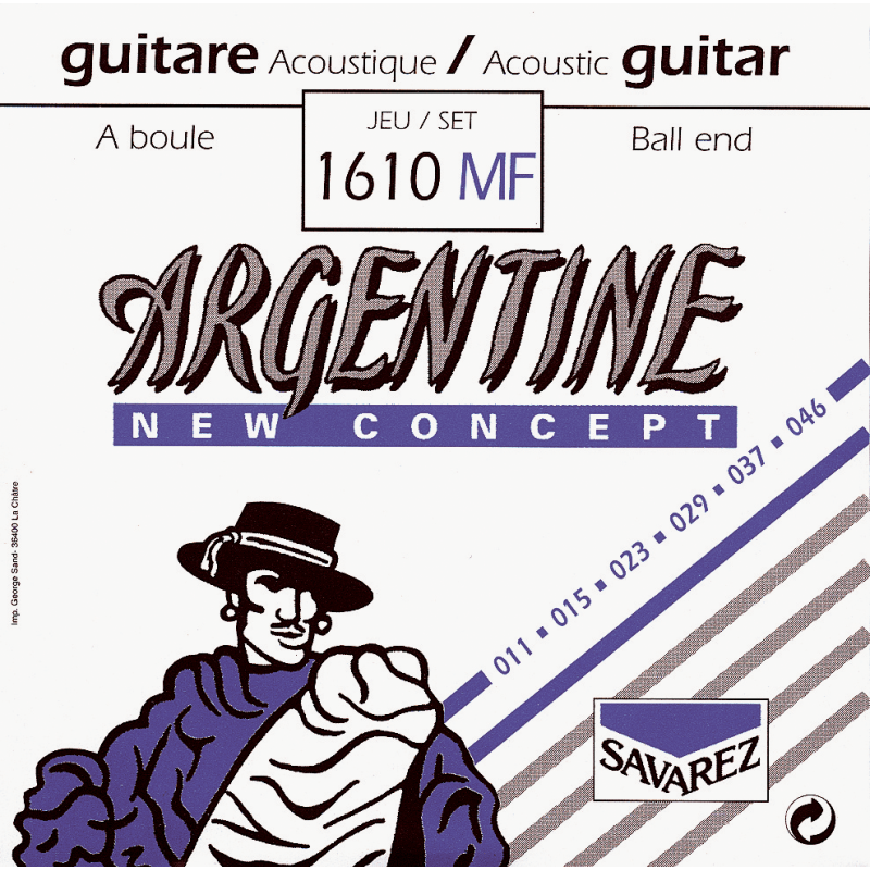 Cordes Pour Guitare Jazz A Boule ARGENTINE 1610MF - Macca Music