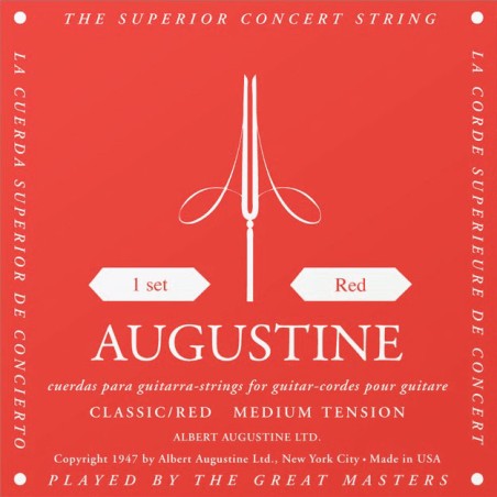 Cordes Pour Guitare Classique AUGUSTINE Standard Rouge - Macca Music