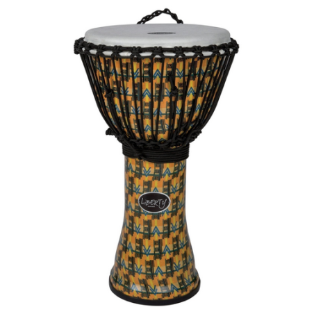 Djembe LIBERTY 10" Serie Rope Tuned Abstract Kente - Macca Music