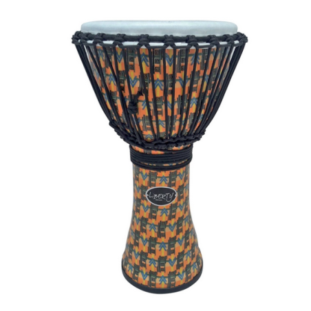 Djembe LIBERTY 12" Series Rope Tuned Abstract Kente - Macca Music