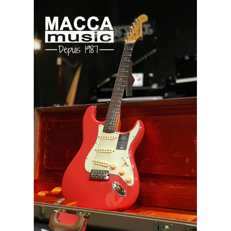 Guitare Electrique FENDER American Vintage II 61 Strat RW Fiesta Red - Macca Music