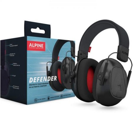 Casque Anti-Bruit ALPINE Defender Noir - Macca Music