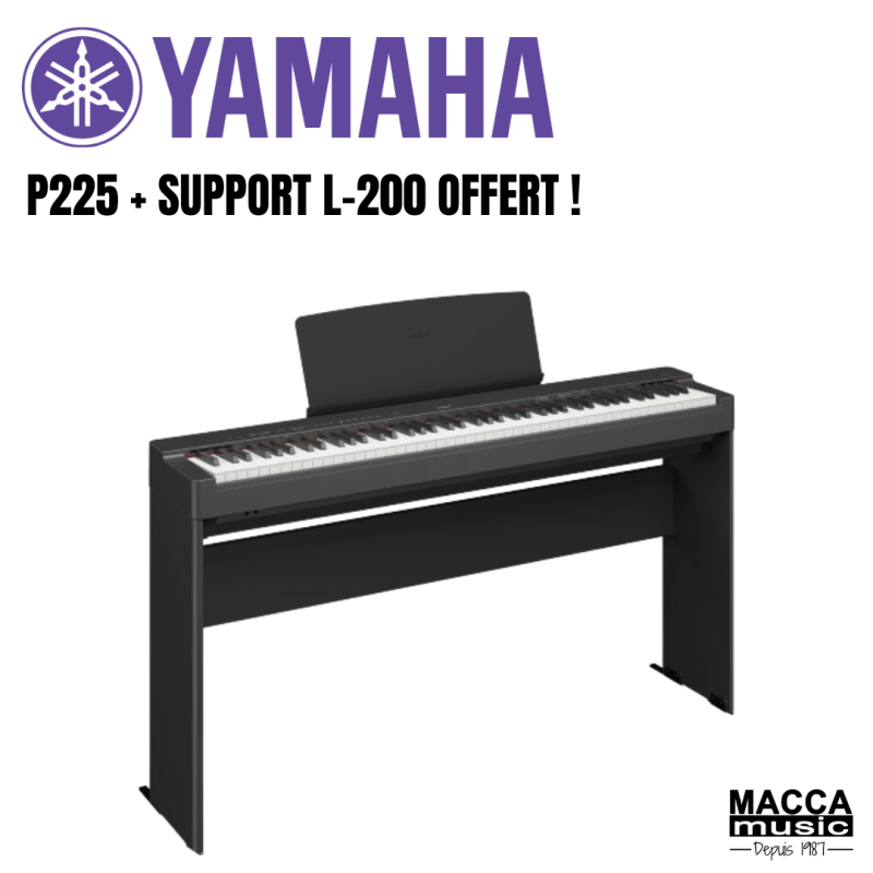 Piano Numérique YAMAHA P-225 Black - Macca Music