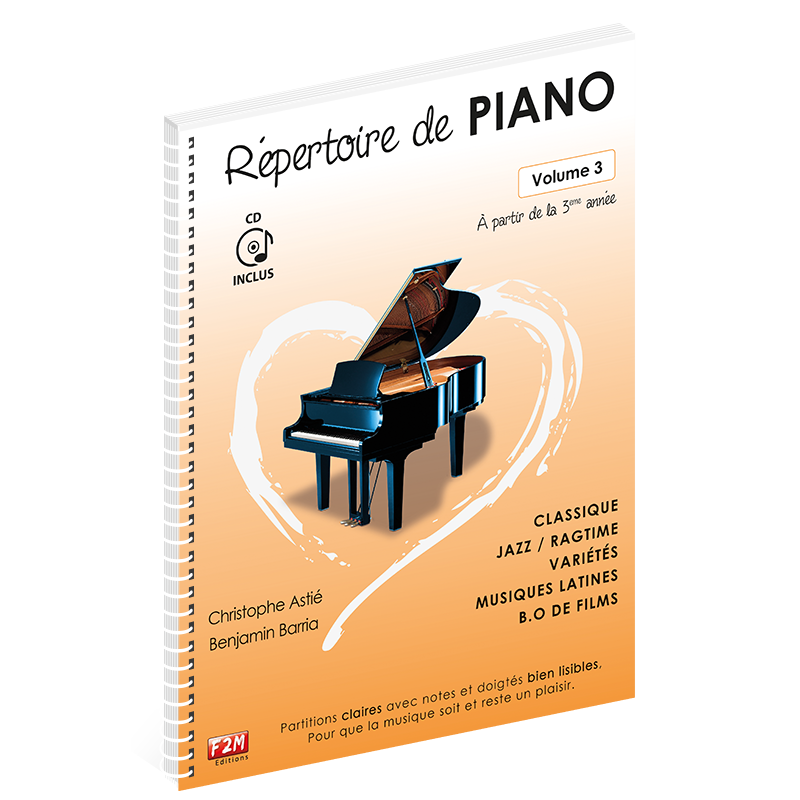 Librairie Musicale REPERTOIRE DE PIANO VOL3 + CD - Macca Music