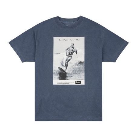 ﻿Fender T-Shirt Vintage Ad Surfer Ocean - Macca Music