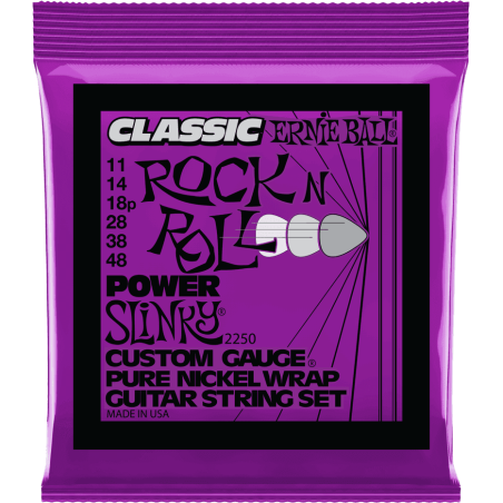 Cordes Pour Guitare Electrique ERNIE BALL Power Slinky 11-48 Rock'n Roll - Macca Music