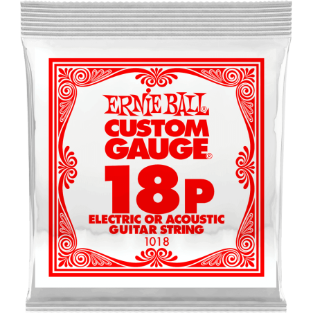 Corde ERNIE BALL Custom Gauge 18 Unité - Macca Music