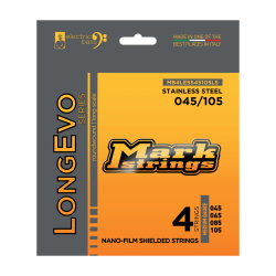 Cordes Pour Basse Electrique MARK STRINGS Long Evo Stainless Steel 45/105 - Macca Music