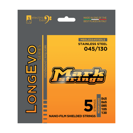 Cordes Pour Basse Electrique MARK STRINGS LONG EVO Stainless Steel 45/130 - Macca Music